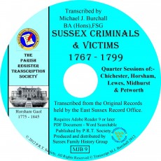 Sussex Criminals & Victims  1767-1799